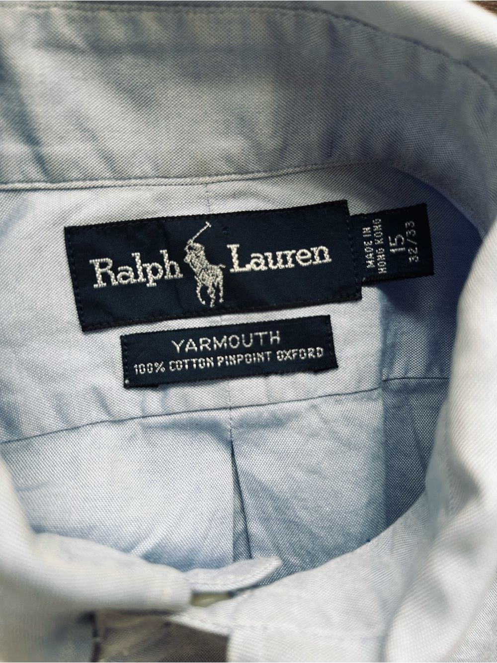 Ralph Lauren Light Blue Button-Down Oxford Shirt size 15 - Picture 3 of 6